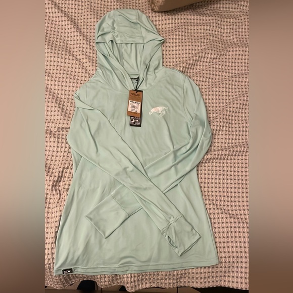 New PELAGIC women’s size medium hooded multi colors and styles UPF, white & aqua - Picture 3 of 16